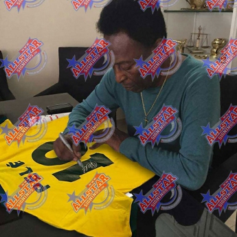 Legende uokvireni dres Brasil 1970 Pele Signed Shirt (Framed)