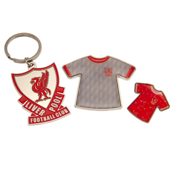 FC Liverpool poklon set Badge, Keyring and Magnet Set