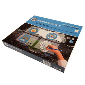 Manchester City dječje puzzle Colour-In Crest