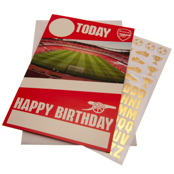 FC Arsenal rođendanska čestitka s naljepnicama Hope you have a brilliant day