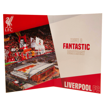 FC Liverpool rođendanska čestitka s naljepnicama Have a Fantastic Birthday