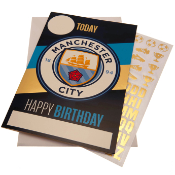 Manchester City rođendanska čestitka s naljepnicama Hope you have a brilliant day