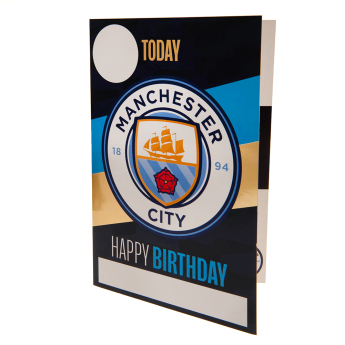 Manchester City rođendanska čestitka s naljepnicama Hope you have a brilliant day