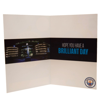 Manchester City rođendanska čestitka s naljepnicama Hope you have a brilliant day