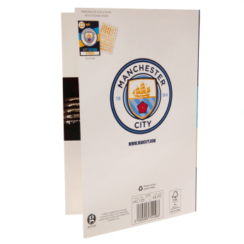 Manchester City rođendanska čestitka s naljepnicama Hope you have a brilliant day
