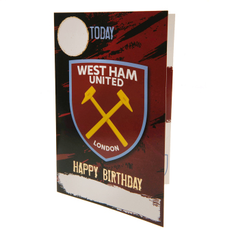 West Ham United rođendanska čestitka s naljepnicama Have a fantastic birthday