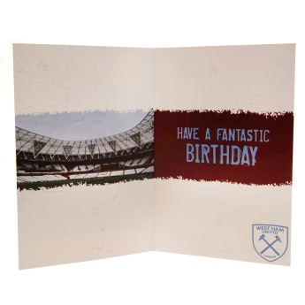 West Ham United rođendanska čestitka s naljepnicama Have a fantastic birthday