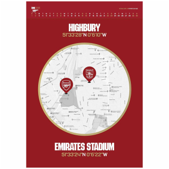 FC Arsenal kalendar Deluxe 2024