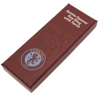 Aston Villa privjesak za ključeve s otvaračem Keyring Torch Bottle Opener red