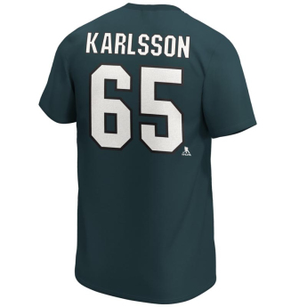 San Jose Sharks muška majica Erik Karlsson Iconic Name & Number Graphic
