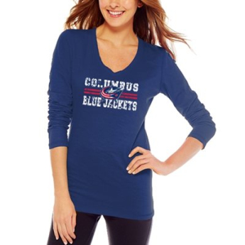 Columbus Blue Jackets ženska majica Distressed Lines Slub