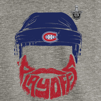 Montreal Canadiens muška majica grey 2017 Stanley Cup Playoffs Participant Full Beard Tri-Blend