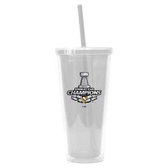 Pittsburgh Penguins šalica 22oz. 2017 Stanley Cup Champions Color Wall Straw Tumbler