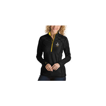 Pittsburgh Penguins ženska majica Antigua Women´s 2017 Stanley Cup Champions Tempo Quarter-Zip Pullover Desert Dry Jacket - Black/Gold