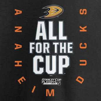 Anaheim Ducks muška majica black 2018 Stanley Cup Playoffs Bound Behind The Net