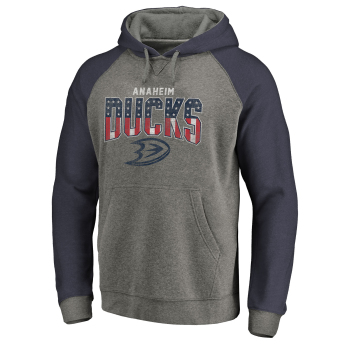 Anaheim Ducks muška majica s kapuljačom grey Freedom Tri-Blend Raglan
