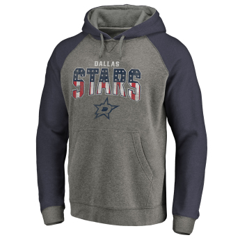 Dallas Stars muška majica s kapuljačom grey Freedom Tri-Blend Raglan