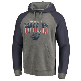 Minnesota Wild muška majica s kapuljačom grey Freedom Tri-Blend Raglan