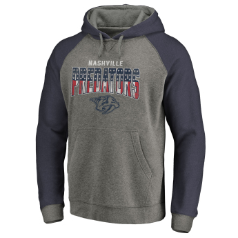 Nashville Predators muška majica s kapuljačom grey Freedom Tri-Blend Raglan