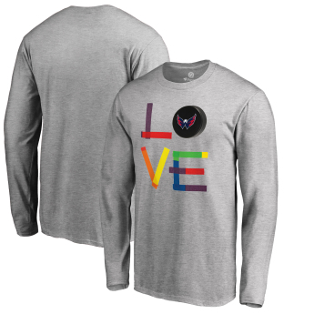 Washington Capitals muška majica dugih rukava grey Hockey Is For Everyone Love Square