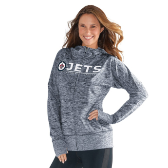 Winnipeg Jets ženska majica grey Reciever Full-Zip Hoodie