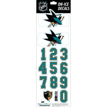 San Jose Sharks naljepnice za kacigu Decals
