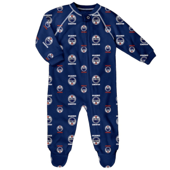 Edmonton Oilers dječji bodi Full Zip Allover Print Coverall Blue