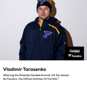 St. Louis Blues muška jakna s kapuljačom Authentic Pro Rinkside Anorak 1/4-Zip
