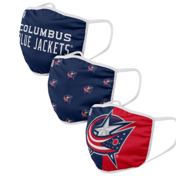 Columbus Blue Jackets maske za lice Foco set of 3 pieces