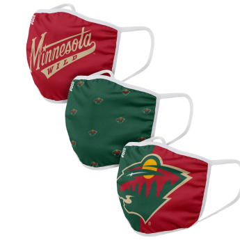 Minnesota Wild maske za lice Foco set of 3 pieces