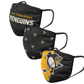 Pittsburgh Penguins maske za lice Foco set of 3 pieces EU