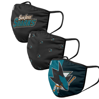 San Jose Sharks maske za lice Foco set of 3 pieces EU