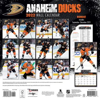 Anaheim Ducks kalendar 2022 wall calendar