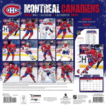 Montreal Canadiens kalendar 2022 wall calendar