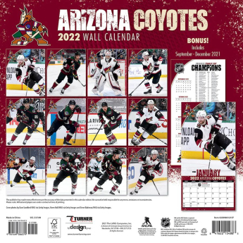 Arizona Coyotes kalendar 2022 wall calendar