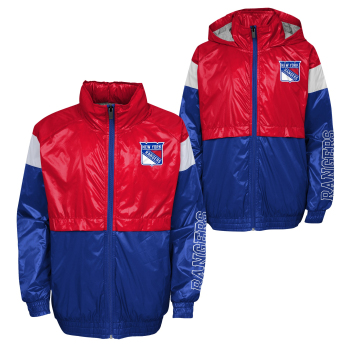 New York Rangers dječja jakna s kapuljačom Goal Line Stance Full-Zip Windbreaker