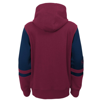 Colorado Avalanche dječja majica s kapuljačom faceoff colorblocked fleece full-zip