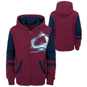 Colorado Avalanche dječja majica s kapuljačom faceoff colorblocked fleece full-zip