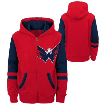 Washington Capitals dječja majica s kapuljačom faceoff colorblocked fleece full-zip