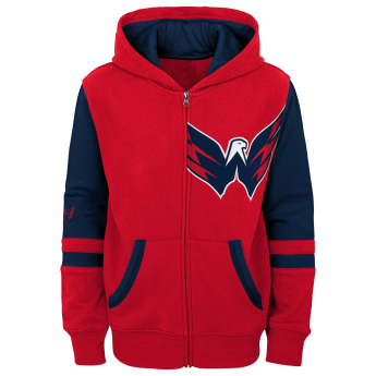 Washington Capitals dječja majica s kapuljačom faceoff colorblocked fleece full-zip