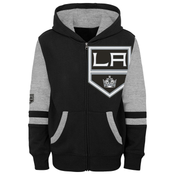 Los Angeles Kings dječja majica s kapuljačom faceoff colorblocked fleece full-zip