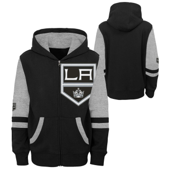 Los Angeles Kings dječja majica s kapuljačom faceoff colorblocked fleece full-zip