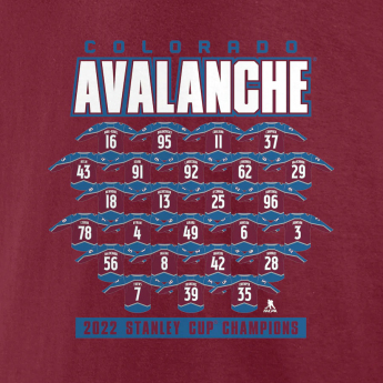 Colorado Avalanche muška majica 2022 Stanley Cup Champions Jersey Roster