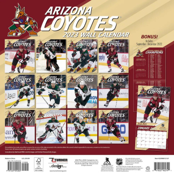 Arizona Coyotes kalendar 2023 Wall Calendar