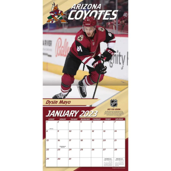Arizona Coyotes kalendar 2023 Wall Calendar
