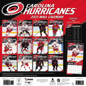 Carolina Hurricanes kalendar 2023 Wall Calendar