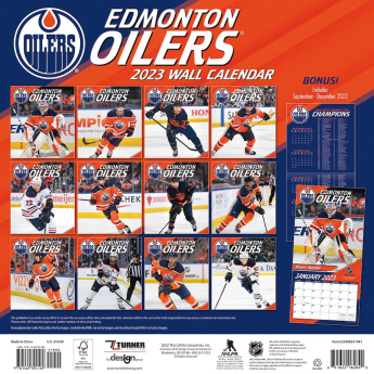 Edmonton Oilers kalendar 2023 Wall Calendar