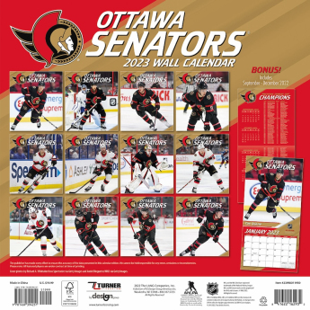 Ottawa Senators kalendar 2023 Wall Calendar