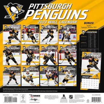 Pittsburgh Penguins kalendar 2023 Wall Calendar