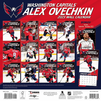 Washington Capitals kalendar Alexander Ovechkin #8 2023 Wall Calendar